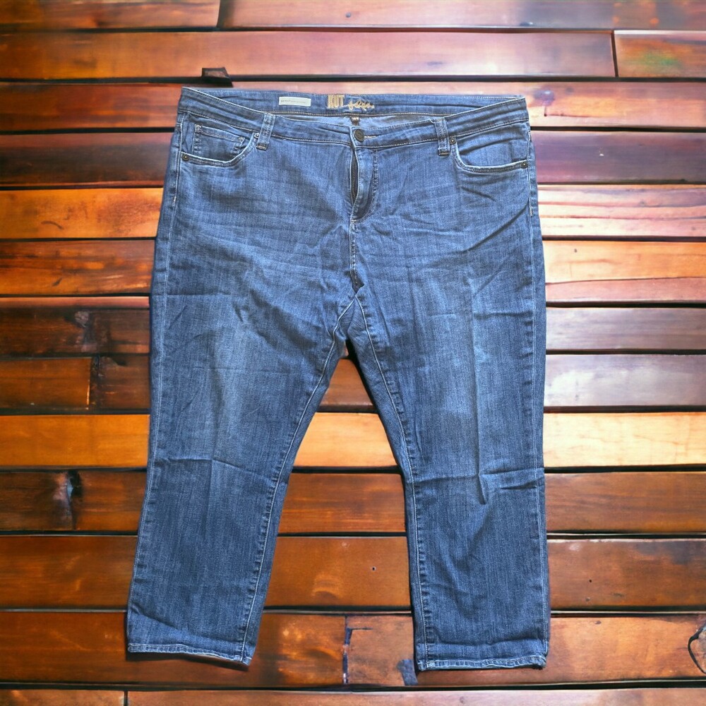 Kut from the Kloth Jeans 18W Medium Blue Denim Plus Size 0382